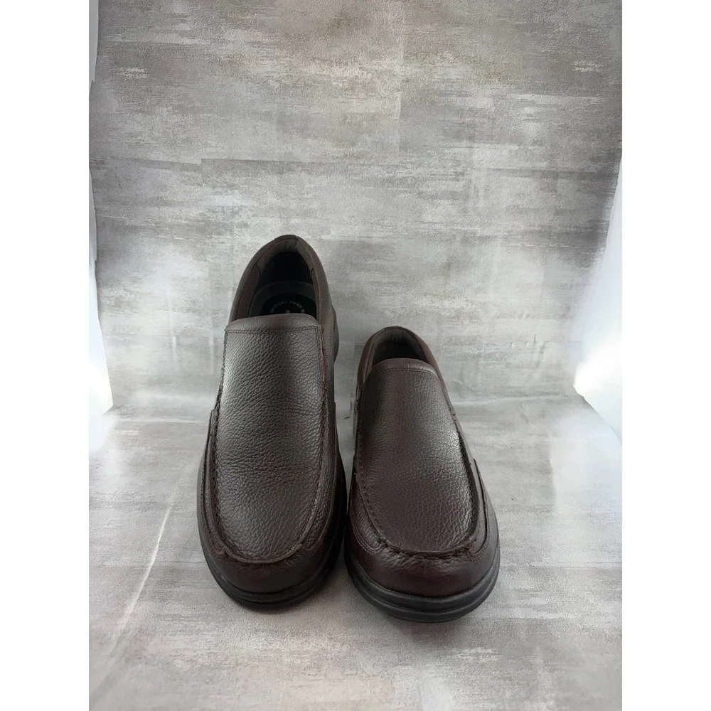 Rockport Men CG8964 Brown Leather Slip On Loafers Shoes Size 12 W Wide